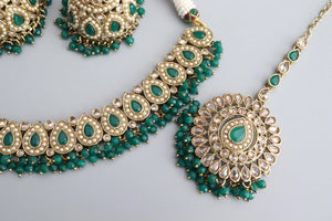 Simi Emerald Green Polki Necklace