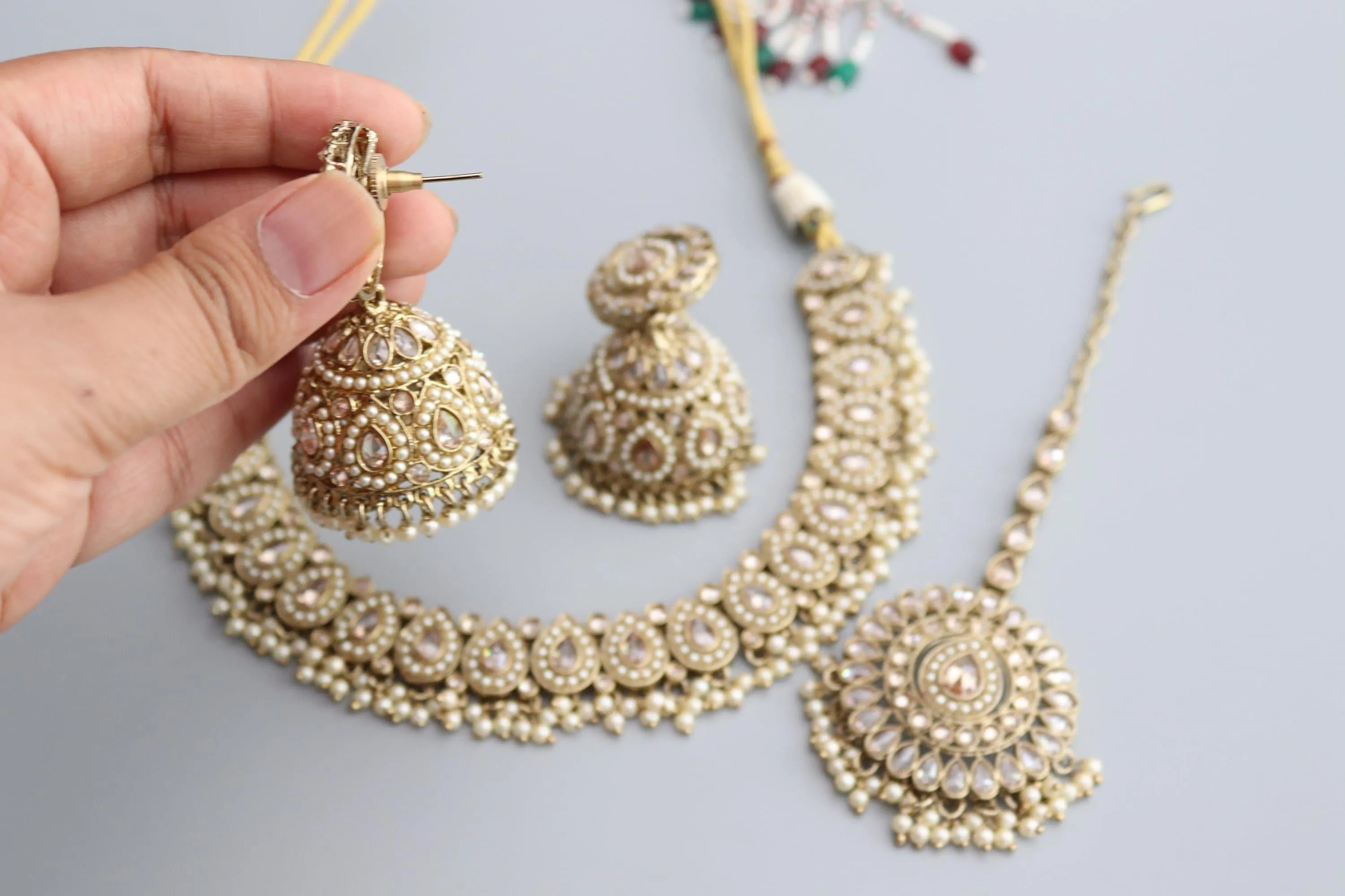 Simi Gold Polki Necklace