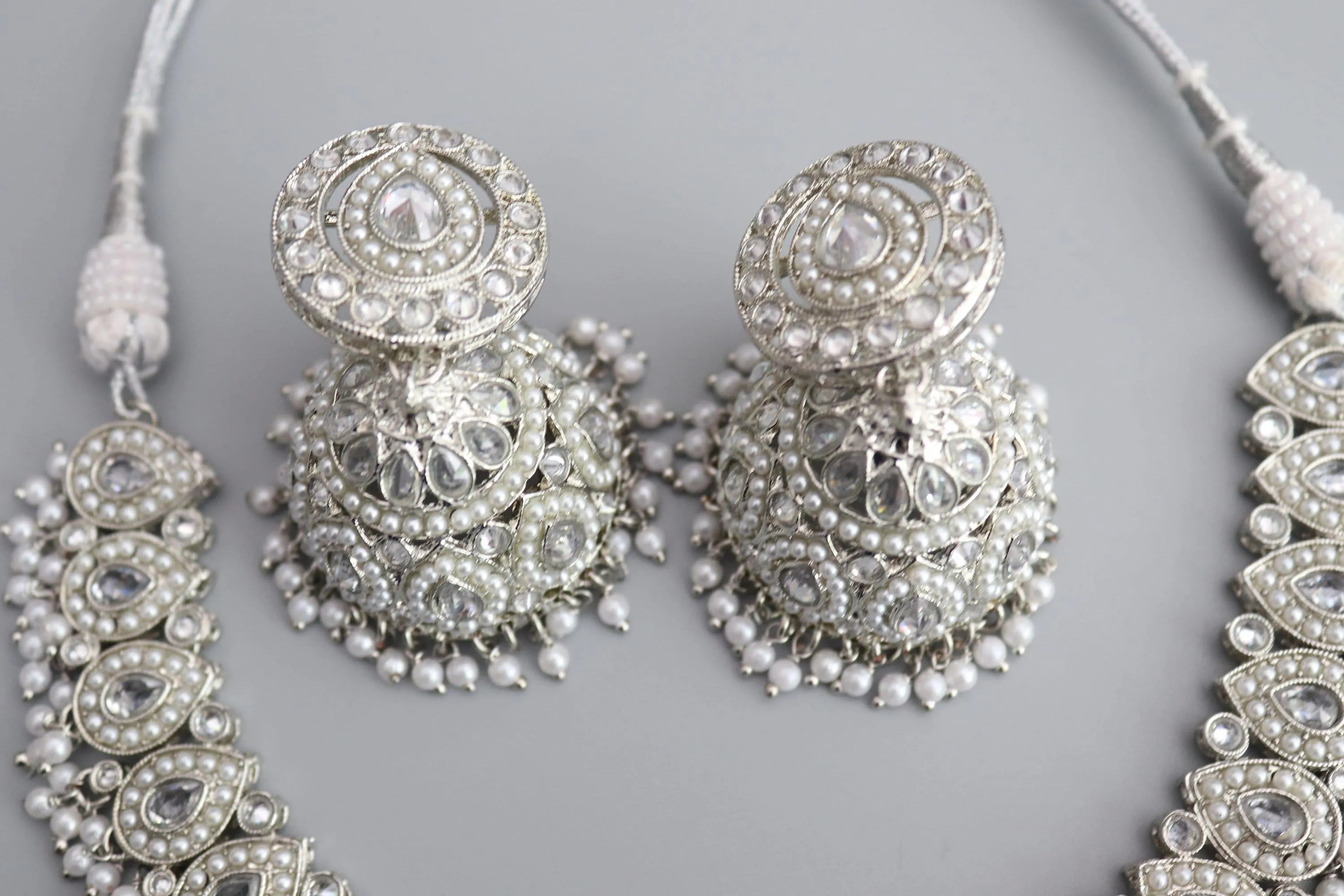 Simi Silver Polki Necklace