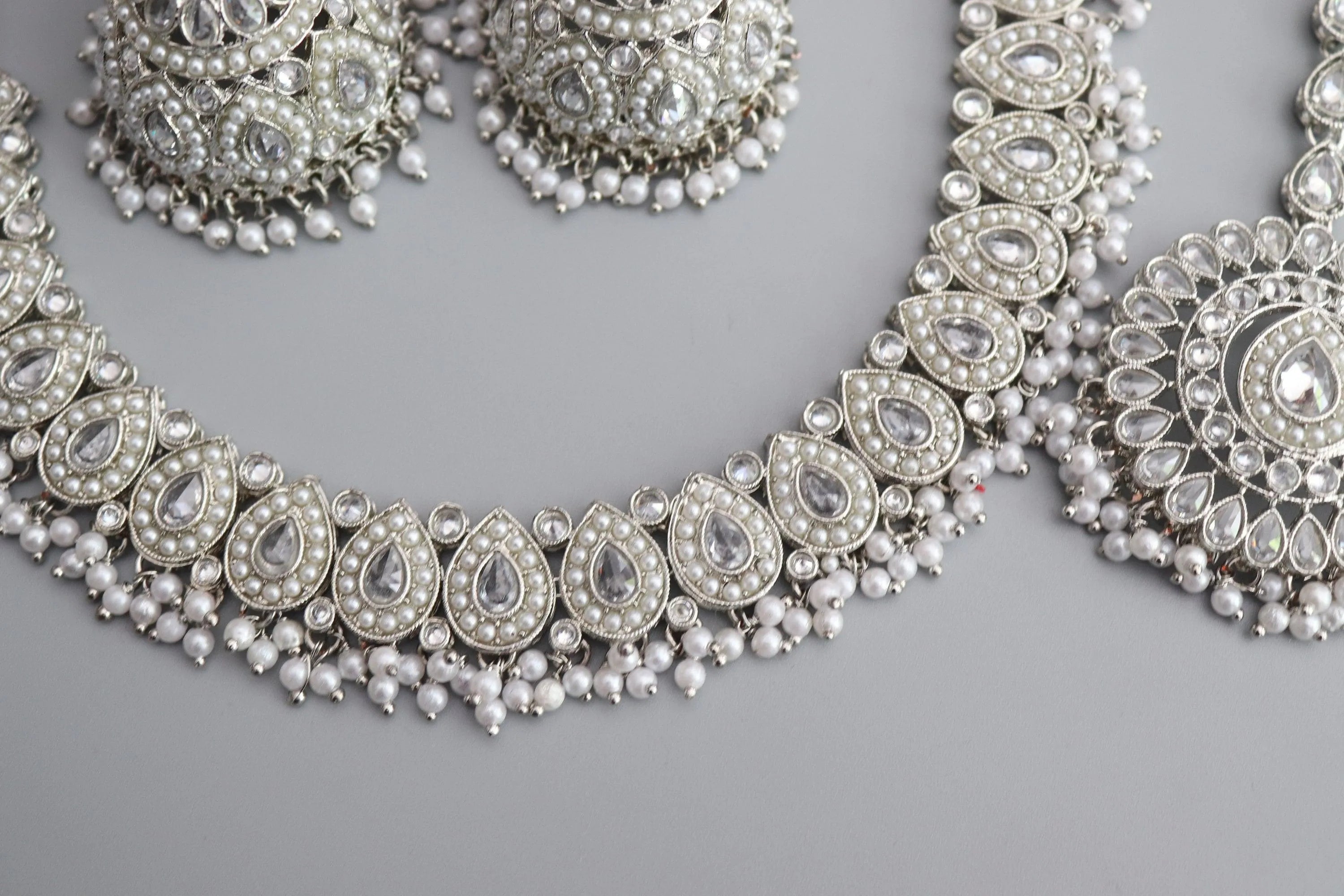Simi Silver Polki Necklace