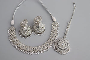 Simi Silver Polki Necklace