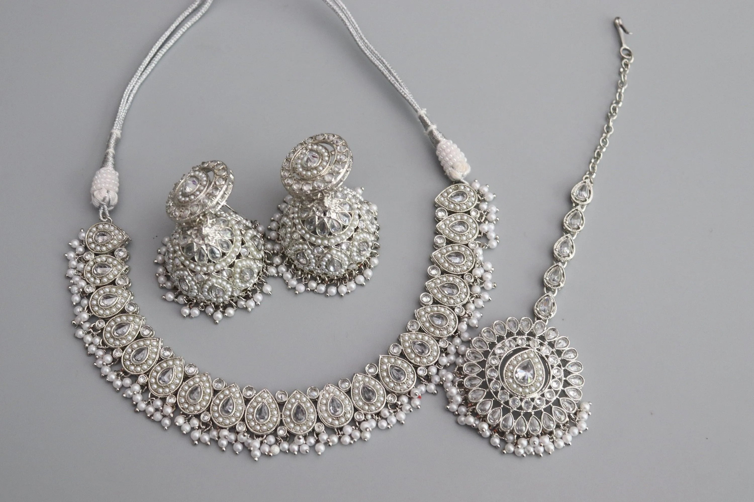 Simi Silver Polki Necklace