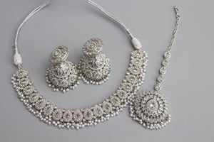 Simi Silver Polki Necklace