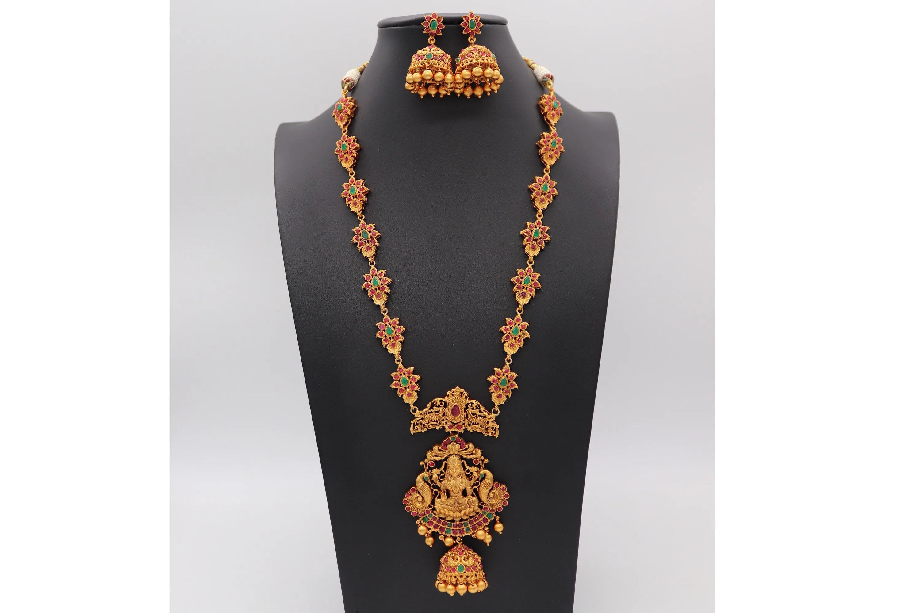Temple Necklace | one gram gold jewelry | Haram necklace | South Indian Jewelry | Indian long Necklace | Temple Long Necklace | Bollywood