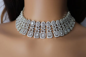 White Diamond Choker Necklace