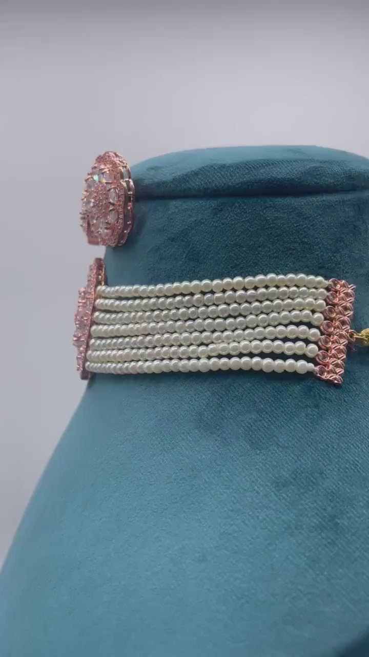 Indian Kundan Choker/ Indian Jewelry/ Indian Necklace/ Indian Choker/ Indian Wedding Necklace Set/ Kundan Choker