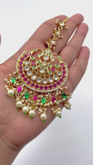 Fine Kundan MaangTikka | Maangtikka | Indian Jewelry | Pakistani Jewelry | Indian Forehead Jewelry | Tikka | Punjabi Jewelry |
