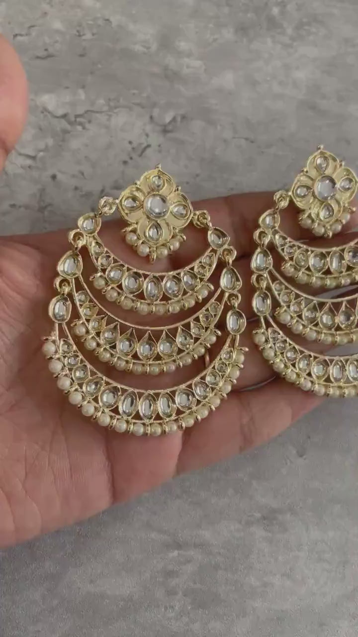 Chaandbali/ Indian Jewelry/ Jhumki/ Indian Earrings/ Pakistani Jewelry/ Bollywood Jewelry/ Punjabi Jewelry / Chandelier Earrings