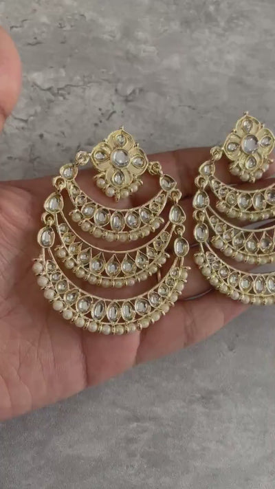 Chaandbali/ Indian Jewelry/ Jhumki/ Indian Earrings/ Pakistani Jewelry/ Bollywood Jewelry/ Punjabi Jewelry / Chandelier Earrings
