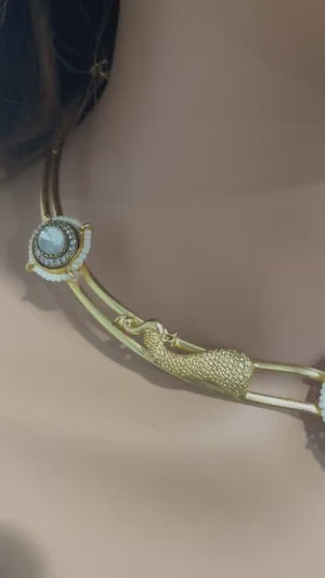 Kundan Hasli Necklace/ Indian Jewelry/ Indian necklace/ Indian Wedding necklace/ Indkan Designer necklace/ Bollywood Jewelry