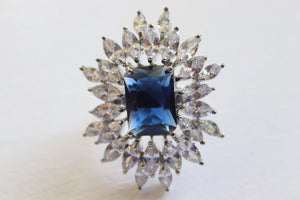 Adjustable CZ Cocktail Rings