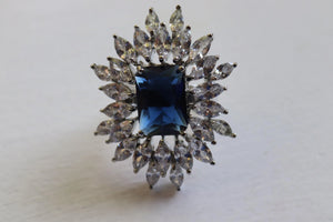 Adjustable CZ Cocktail Rings