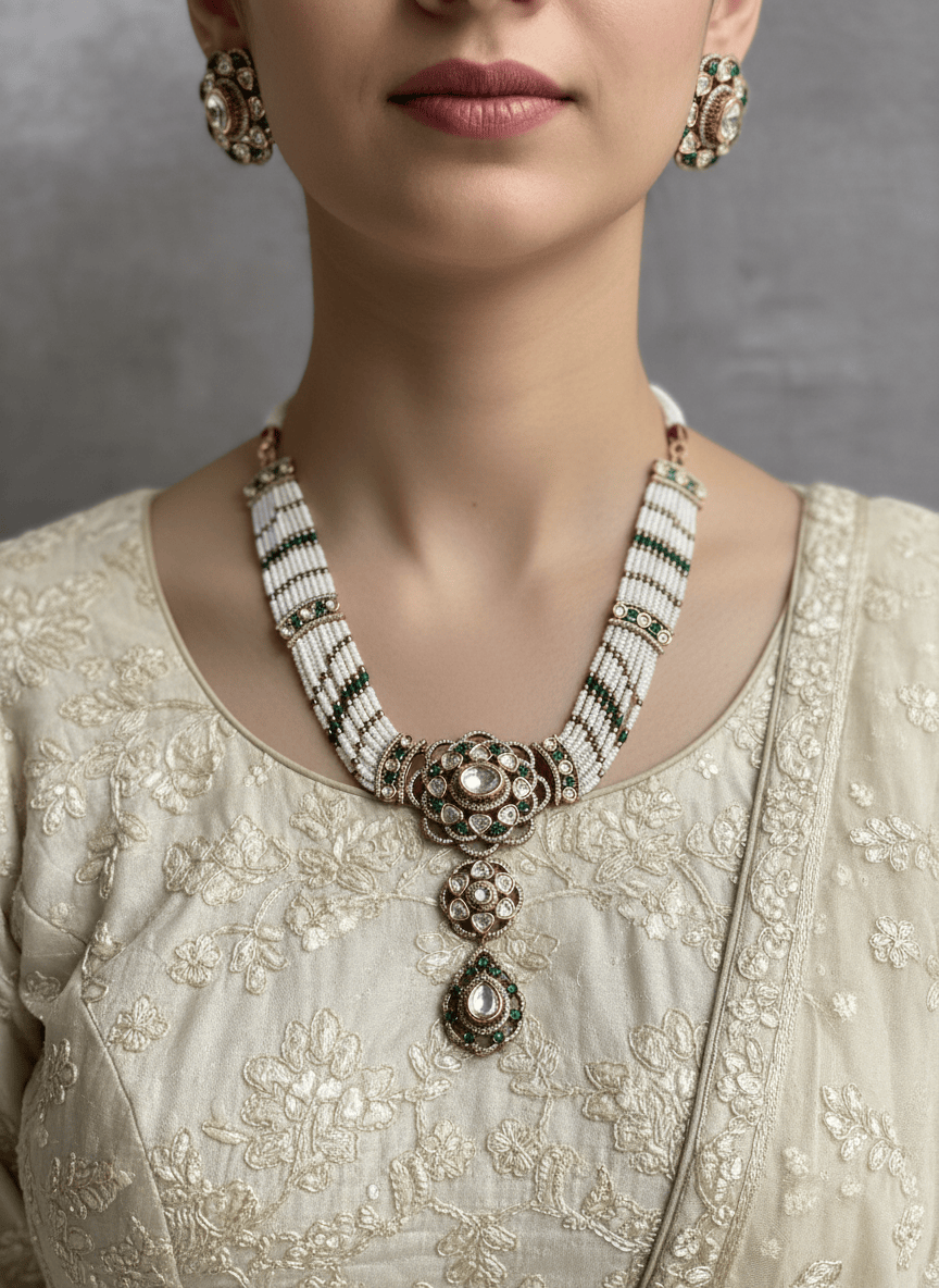 Shefali Mossonite Necklace Set