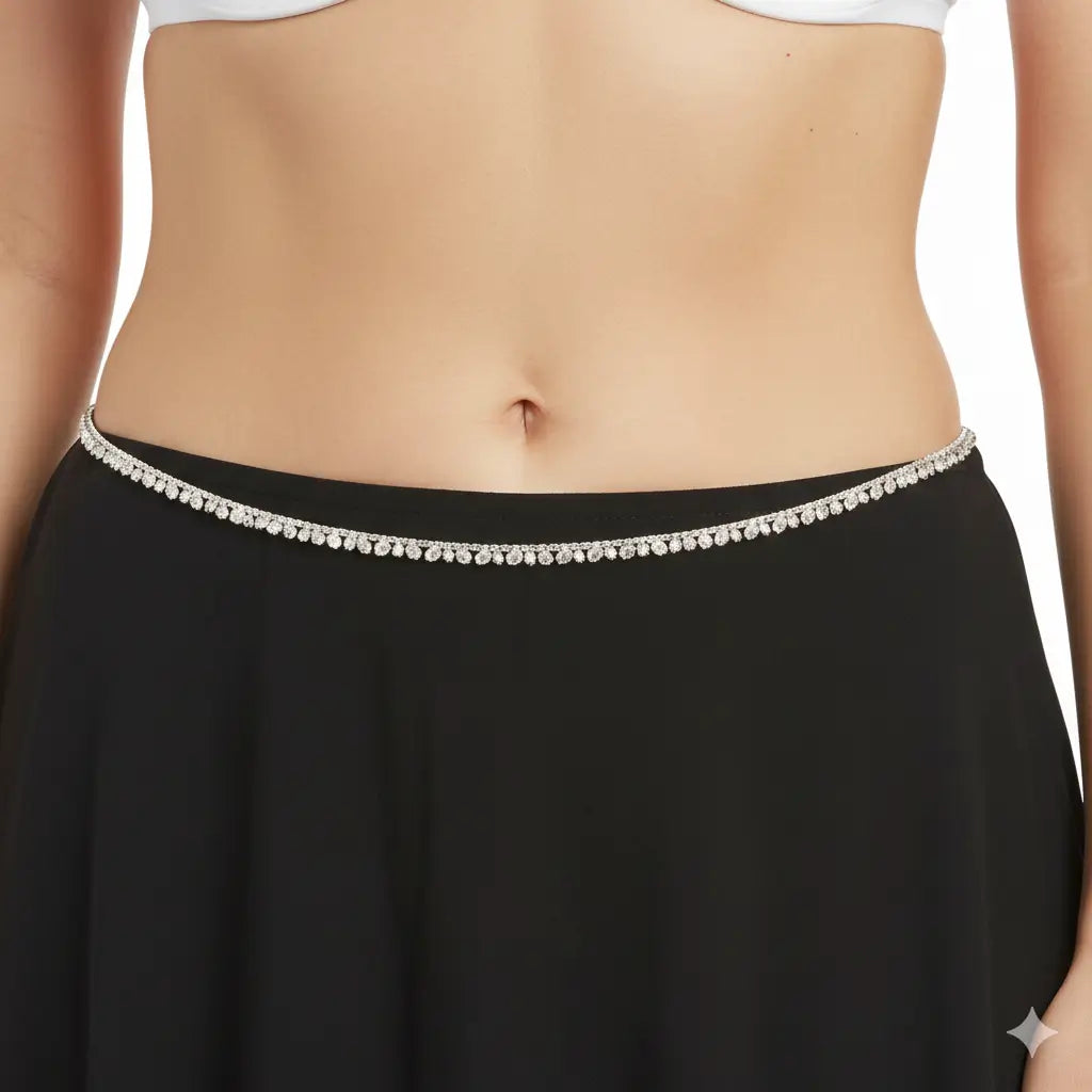 Silver Waist Chain (Kamarbandh) – Minimal Bridal Waist Belt