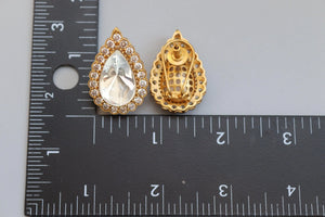 Mossonite Polki Studs