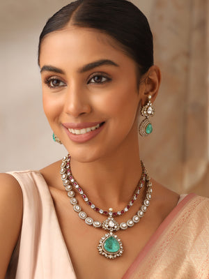 Suhani Emerald Kundan Set