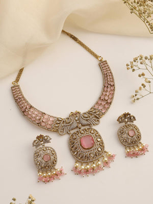 Tavisha Pink Kundan Necklace Set
