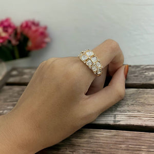 Uncut Polki Ring- Adjustable