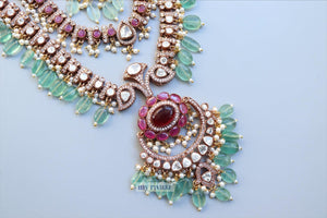 Zara Mint Ruby Long Victorian Set