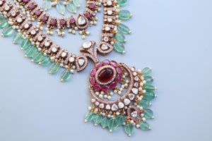 Zara Mint Ruby Long Victorian Set