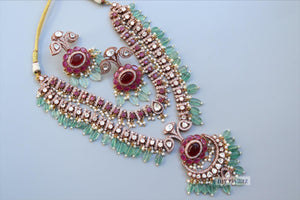 Zara Mint Ruby Long Victorian Set