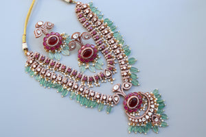 Zara Mint Ruby Long Victorian Set